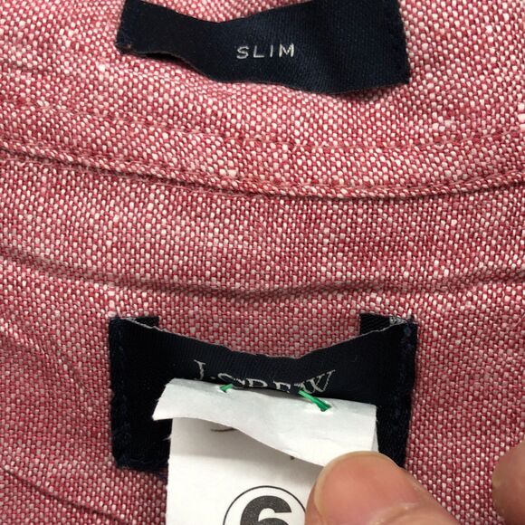 J Crew Factory Linen Shirt Mens XL Slim Fit 100% Linen Long Sleeve Button Down - Picture 5 of 6
